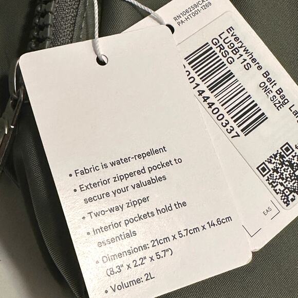 LULULEMON NWT GRSG Grey Sage Everywhere Belt Bag – 2L - Picture 11 of 12